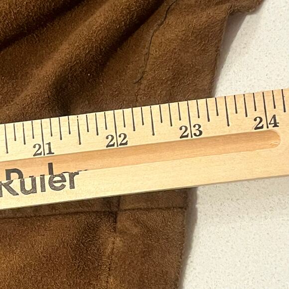 Cupcakes and Cashmere Jacket Womens Medium Vegan Suede Cardigan Waterfall Brown - Picture 6 of 8